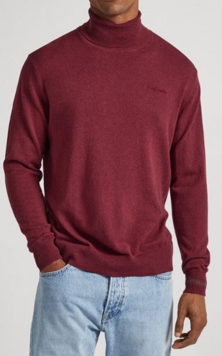 Férfi pulóver, Pepe Jeans, Pamut, Visiniu, Bordó