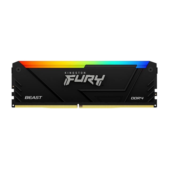 Оперативна памет Kingston FURY Beast Black RGB 16GB DDR4 3600MHz CL18 KF436C18BB2A/16 KF436C18BB2A-16