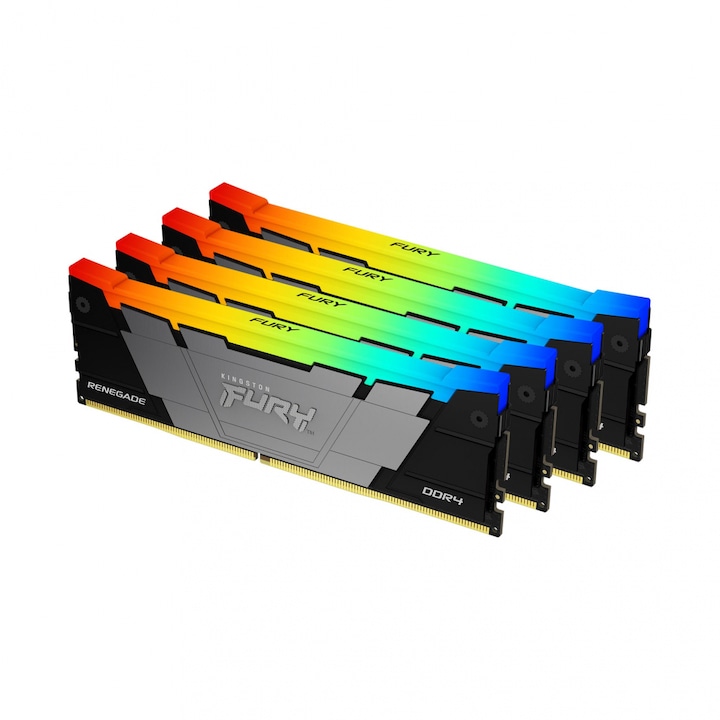 Memorie Kingston FURY Renegade RGB 32GB(4x8GB) DDR4 3600MHz CL16 KF436C16RB2AK4/32
