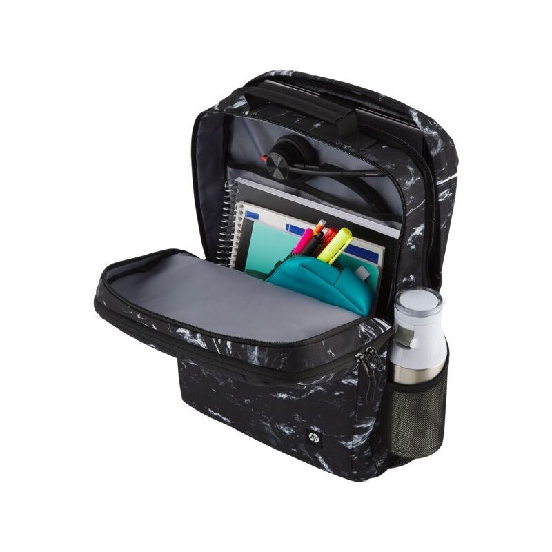Rucsac pentru laptop, HP, Campus XL Marble Stone, 16", Negru