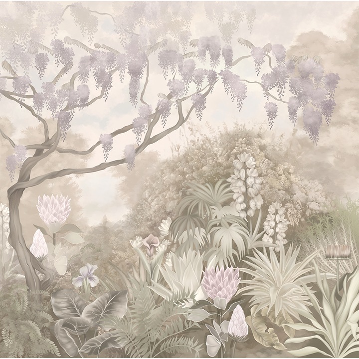 Fototapet fara Imbinari Sepia Wisteria 300 H X 400 L