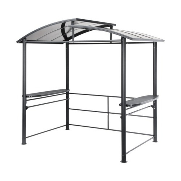 Pavilion Gratar Garden Place 2, 4x1, 5x2, 3 Cm Policarbonat Negru