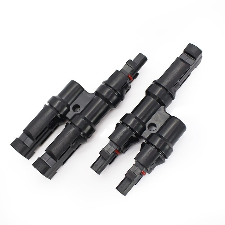 Set conectori tip MC4 splitter model T pentru panouri fotovoltaice