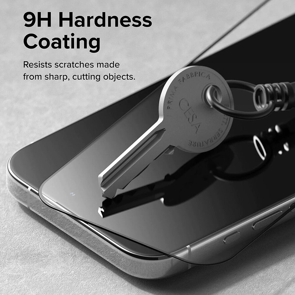 Folie sticla pentru iPhone 15 Pro Ringke Cover Display Tempered Glass, negru