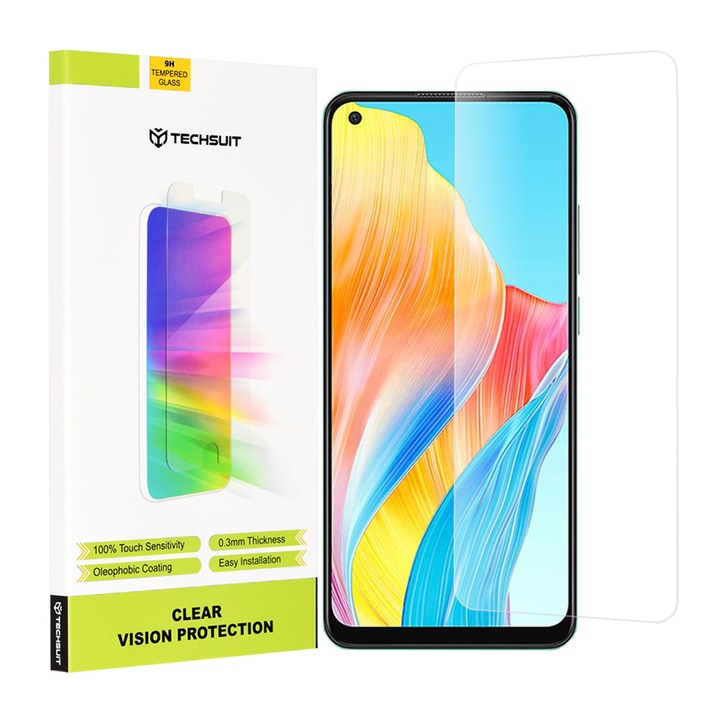 Фолио за Oppo A78 4G, Techsuit Clear Vision Glass, прозрачно