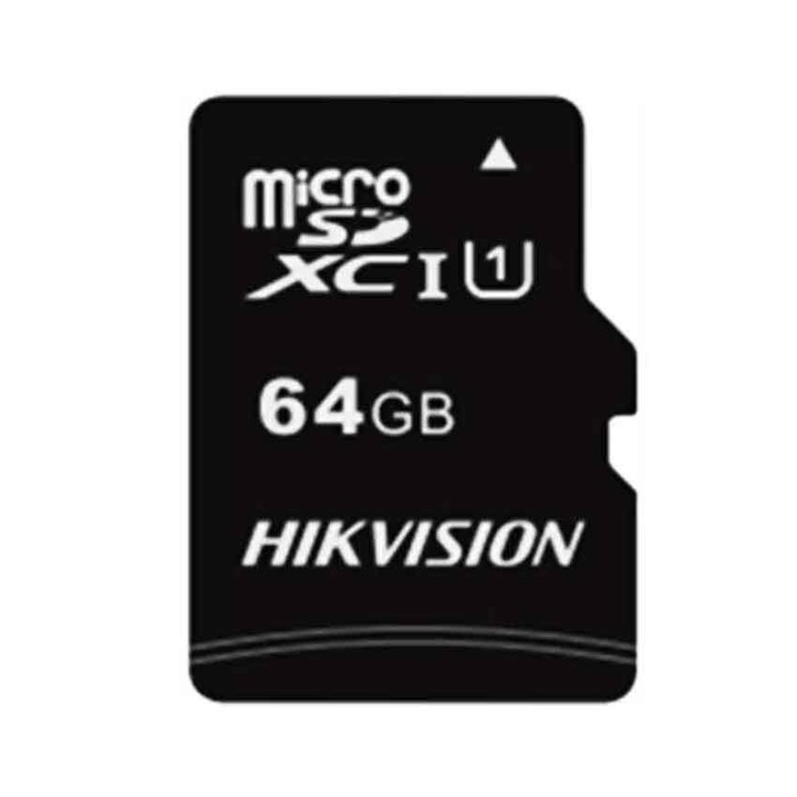 Карта памет HIkVision 64GB microSDHC, Class 10, UHS-I, TLC, up to 92MB/s read speed, 20MB/s write speed