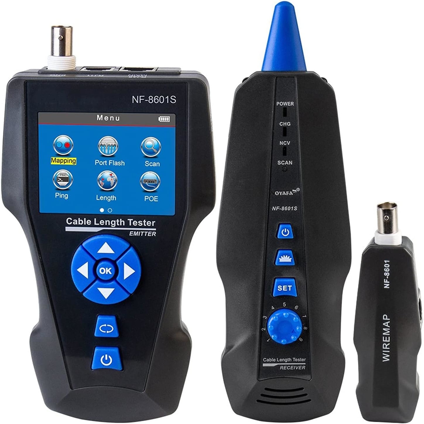 Progresive Digital Rj 45 Tester Tester de cablu, RJ45, RJ11, BNC, POE, display LCD, negru - eMAG.ro