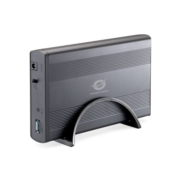 Conceptronic 3 "5" USB 3.0 SATAIII HDD Enclosure Fekete, Mobilrack