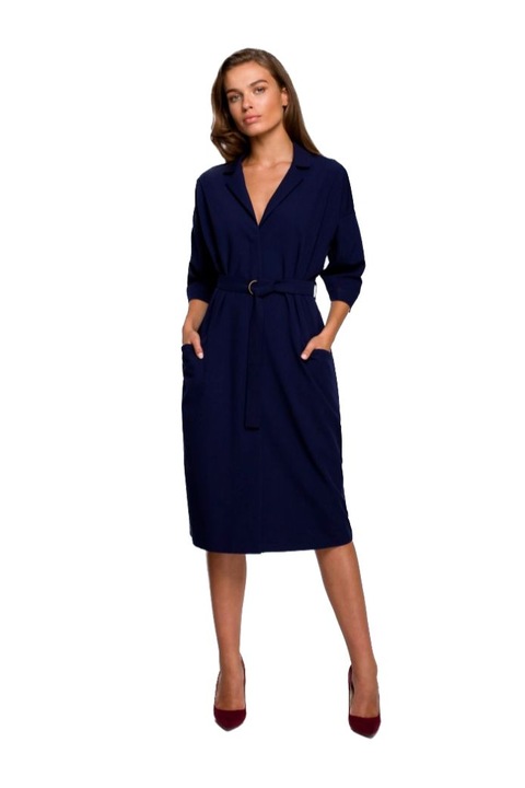 Style Női midi ruha Gynefach S230 sötétkék, Sötétkék