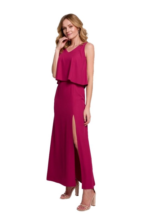 Makover Női maxi ruha Siver K048 szilva, Halványlila