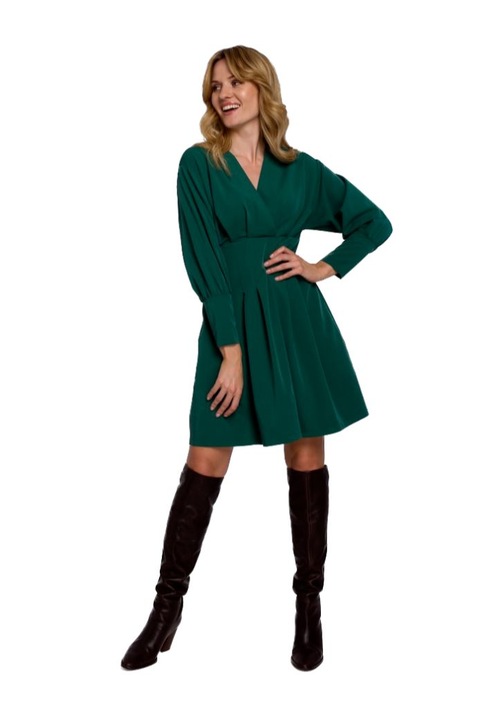 Kimono ruha, Makover, polieszter, piros, Zöld