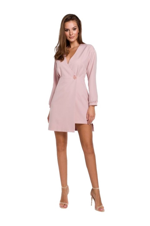 Makover Női mini ruha Anglines K034 sötét rózsaszín, Rózsaszín