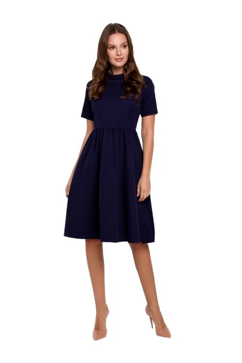 Makover Női midi ruha Molla K028 tinta kék, Sötétkék