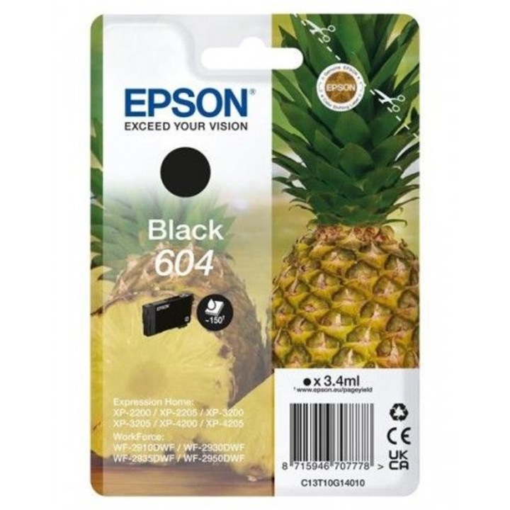 Epson T10G1 (604) Black tintapatron, 205835, Patron