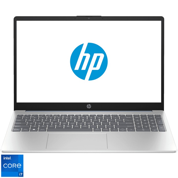 Лаптоп HP 15-fd0023nq, Intel® Core™ i7-1355U, 15.6", Full HD, 8GB, 512GB SSD, Intel® Iris® Xe, Free DOS, Blue