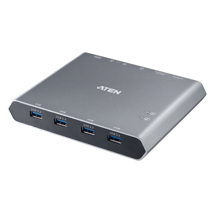 ATEN - 2 portos 4K DisplayPort USB-C KVM kapcsoló tápellátással - US3311-AT-G