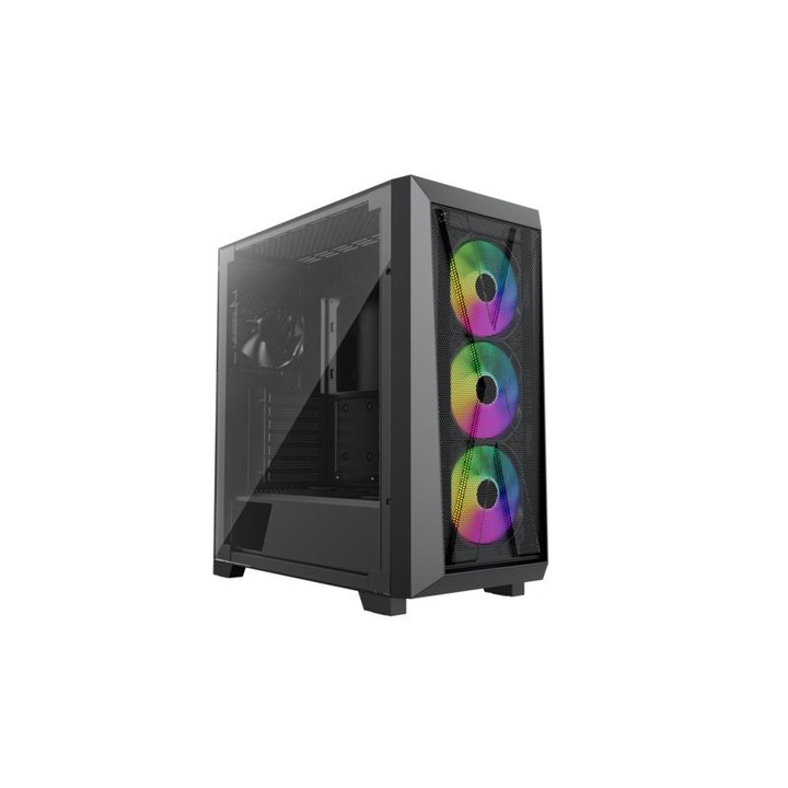 Xilence XG151 Xilent X RGB Edzett Glass Fekete, Ház