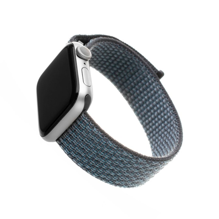FIXED Nylon Strap for Apple Watch 38/40/41 mm, dark szürke, Okosóra kiegészítő, 224760, Okosóra kiegészítő