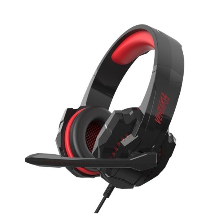Casti Gamer, Ventaris, Negru/Rosu