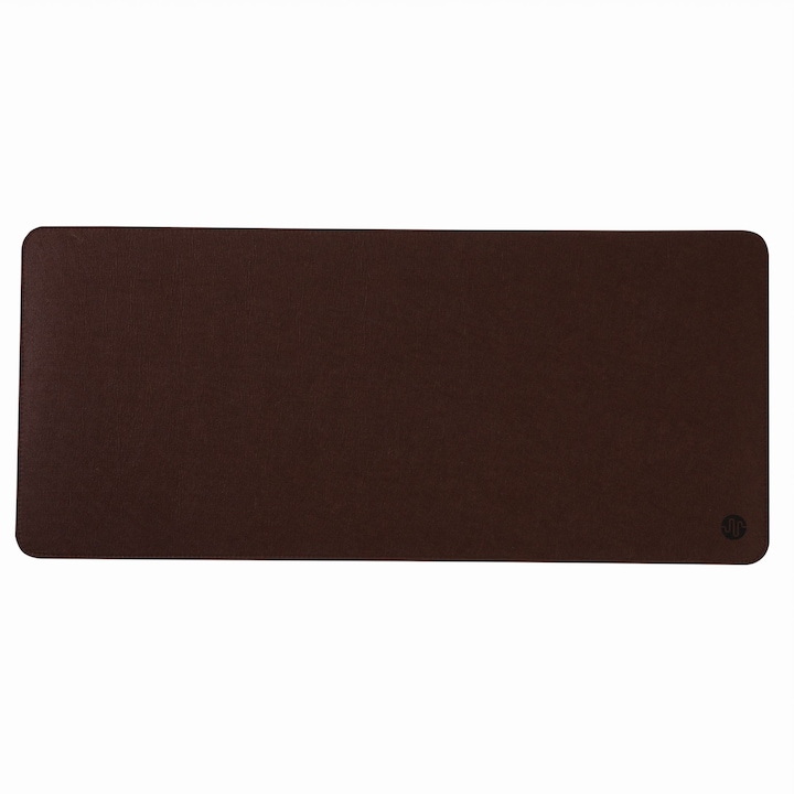 Mousepad PadForce® Minimalist din Lana Sintetica pentru birou, Gaming, Office, antiderapant - Maro, 90x40cm