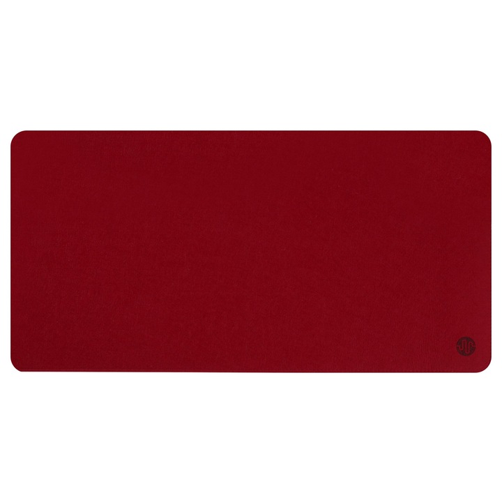 Mousepad PadForce® Minimalist din Lana Sintetica pentru birou, Gaming, Office, antiderapant - Visiniu, 80x40cm