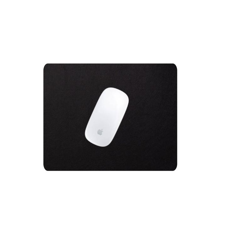 Minimalista PadForce egérpad szintetikus gyapjúból irodába, Gaming, Office - fekete, 27x21.5cm