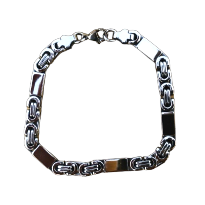 Nemesacél, magasfényű, férfi karkötő, 7 mm x 21 cm – nfk4