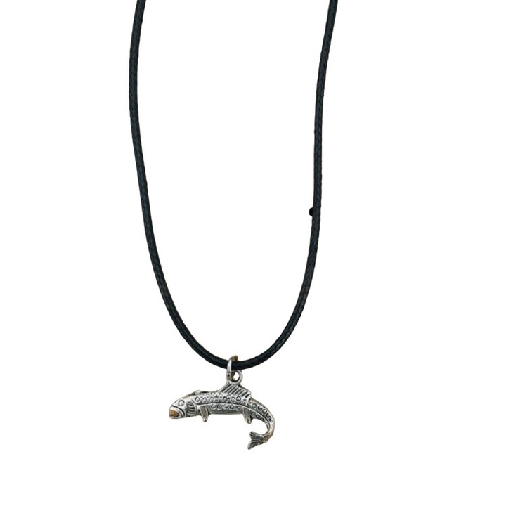 Nyaklánc, horoszkóp, HALAK, medál, kézműves, 44+5 cm-#1