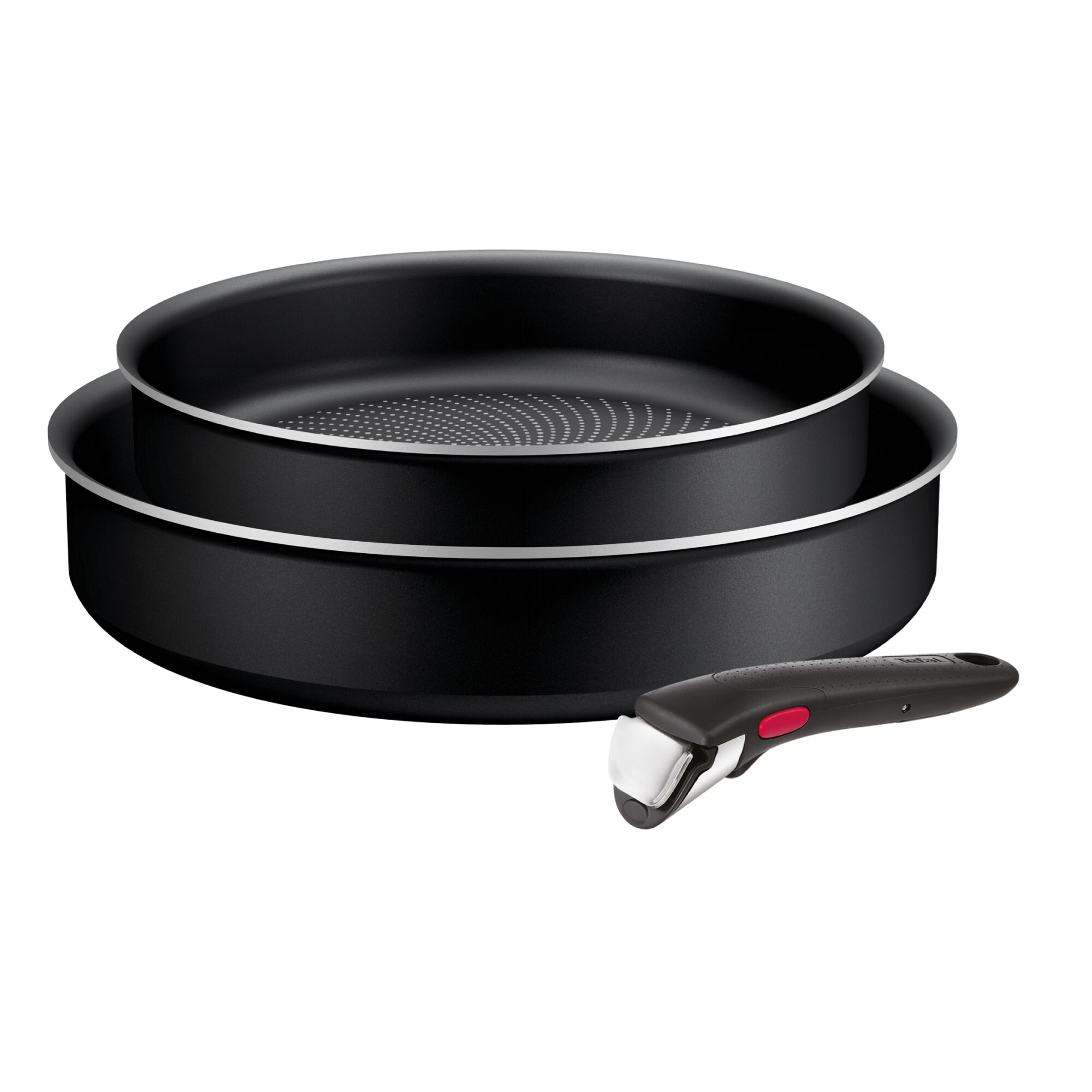 TEFAL - Lot de 2 Poêles 22/26 cm inox + poignée amovible…