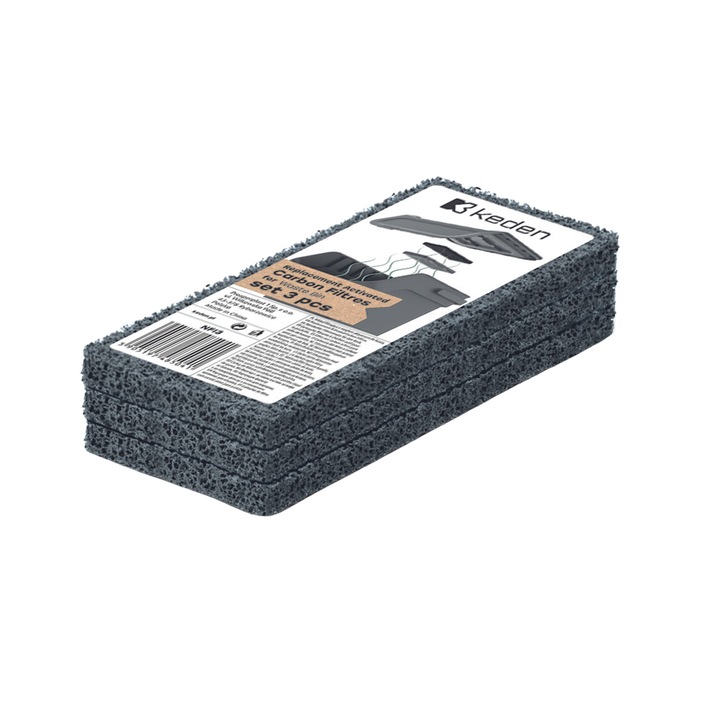 Set de 3 filtre de carbon pentru cosuri de gunoi