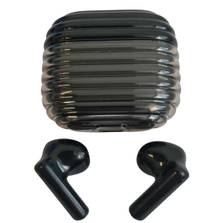 Sdx Market vezeték nélküli fülhallgató, Bluetooth 5.1, zajszűrés, érintésvezérlés, HD mikrofon, vízálló, univerzális, lakk fekete