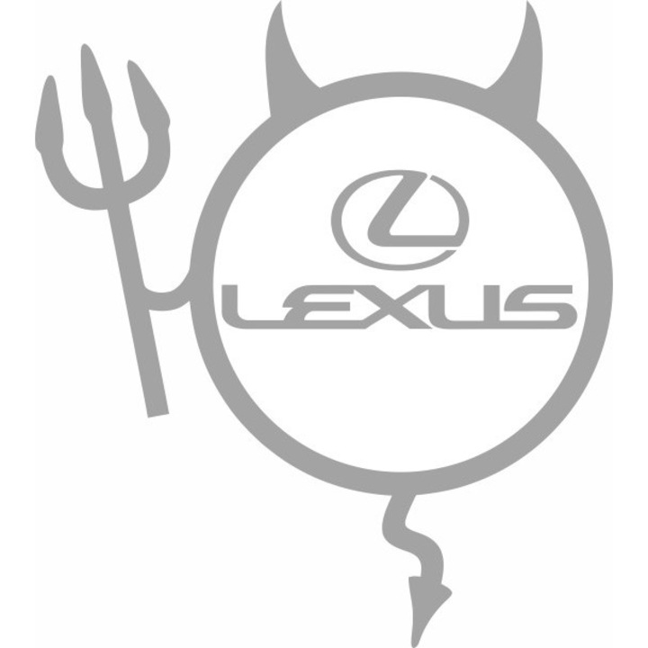 Стикер за кола, ИЗОБРАЖЕНИЕ, Dracusor LEXUS, сребрист, 19 х 21 см