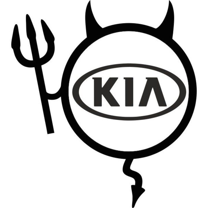 Стикер за кола, Image, Dracusor KIA, черен, 19 х 21 см