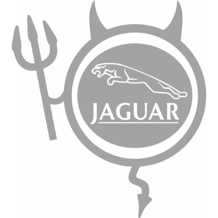 Стикер за кола, IMAGE, JAGUAR, сребрист, 19 х 21 см