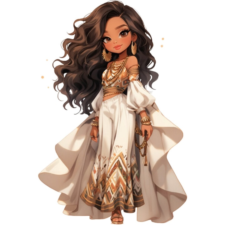 Sticker decorativ, Printesa, Alb, 1372STK-9