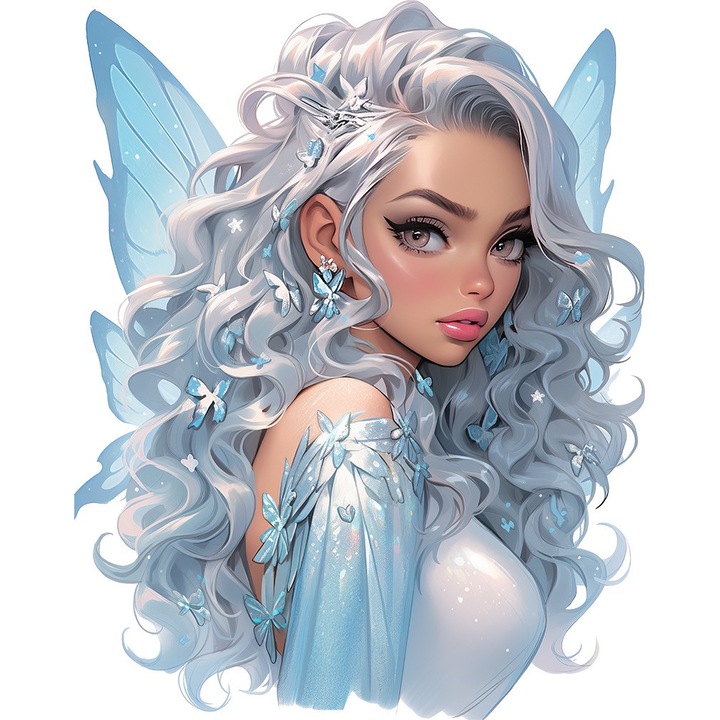 Sticker decorativ, Printesa, Alb, 1374STK-4