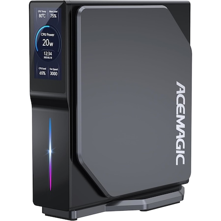 Mini PC ACEMAGIC, Intel Alder Lake N100, 16 GB RAM + 512 GB SSD, 4K UHD, Windows 11 Pro, Negru