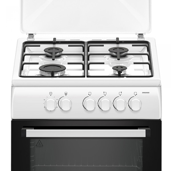 Aragaz Samus SM664ABS,4 arzatoare pe gaz, Cuptor pe gaz, Siguranta plita + cuptor