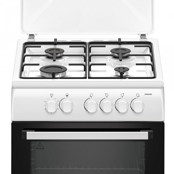 Aragaz Samus SM664ABS,4 arzatoare pe gaz, Cuptor pe gaz, Siguranta plita + cuptor