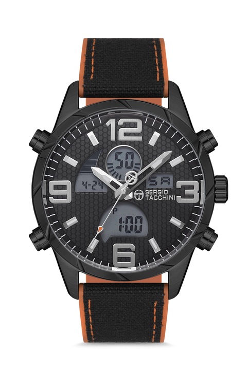 Мъжки часовник Sergio Tacchini ST.1.10093-5, Черен/Оранжев