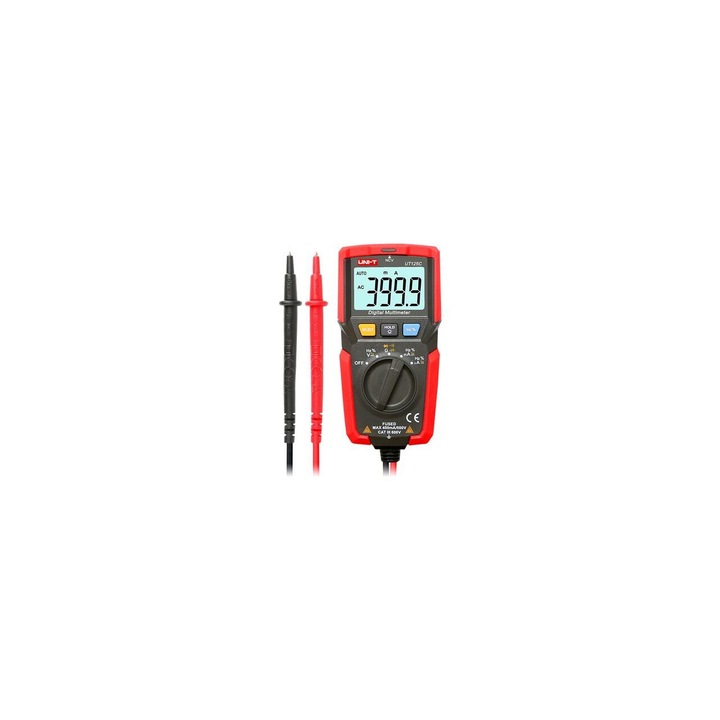 Multimetru digital de buzunar UT125C, 400 mA AC/DC, 600 V AC/DC