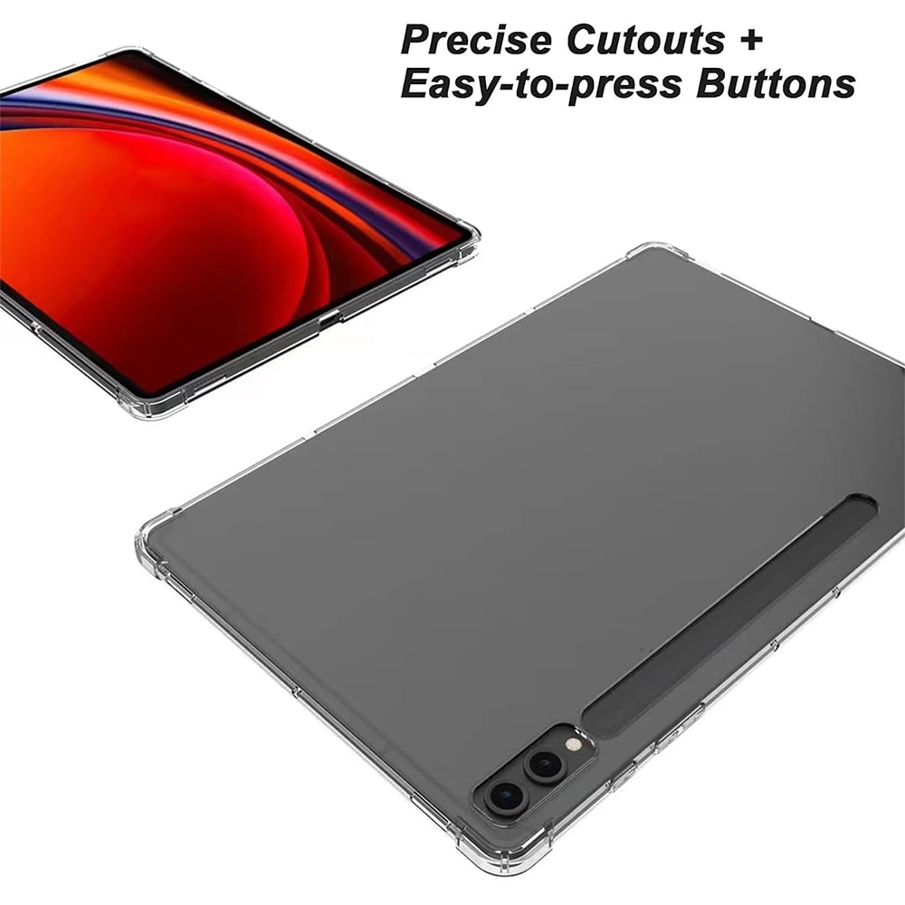 Husa compatibila cu Samsung Galaxy Tab S9 Plus, 12.4", Protectie antisoc, Silicon Ultra Slim High Tech, Crystal Clear