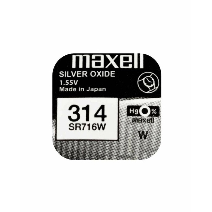 Baterie ceas maxell sr716w v314 1.55v, oxid de argint, 10buc/cutie