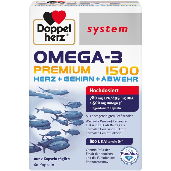 Doppelherz System Omega-3 Premium 1500, 60 capsule