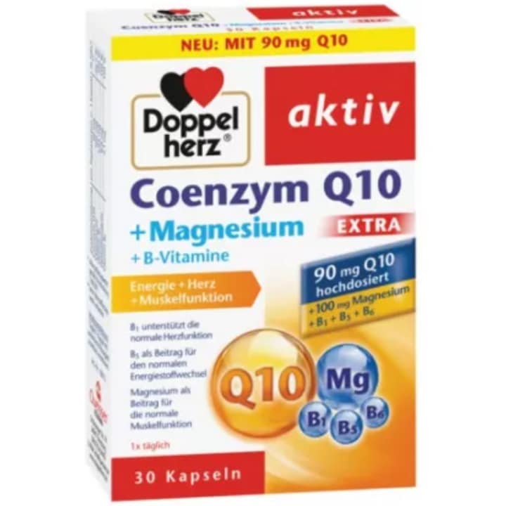 Doppelherz Aktiv Coenzima Q10 extra 90mg + Magneziu, 30 capsule