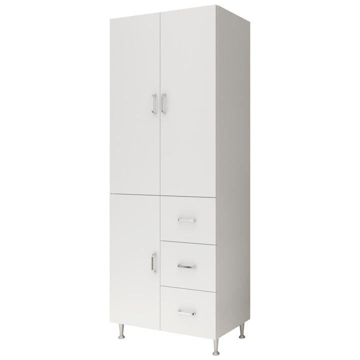 Dulap 3U-3S, 70x 35x 180 cm, alb