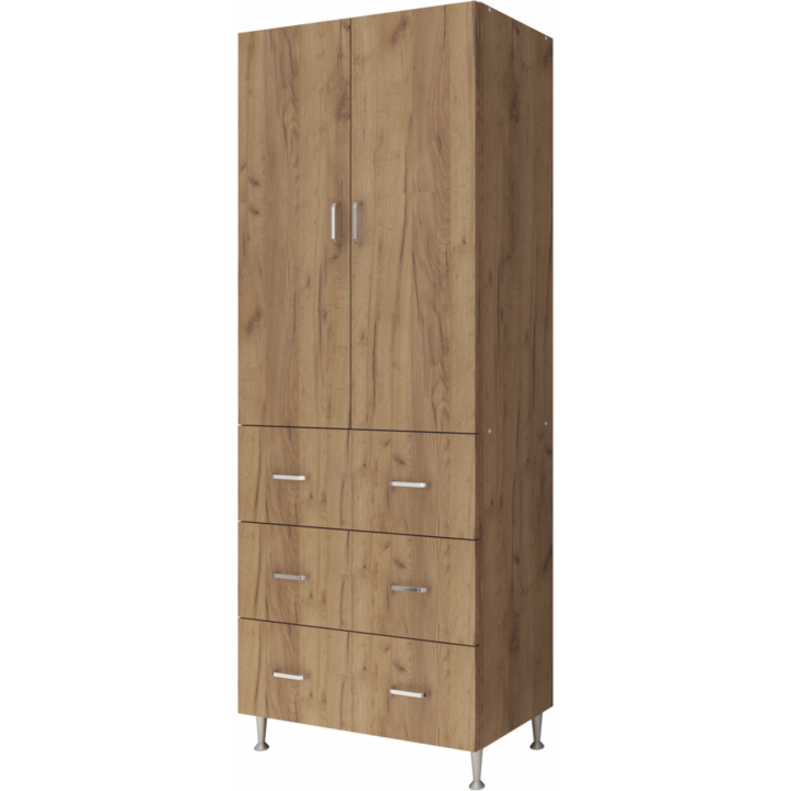 Dulap, 70x35x180 cm, 2U-3S Stejar K003