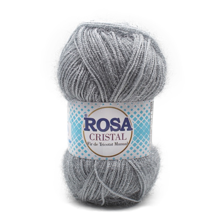 Fonalorsó, 100 gr, Rosa Cristal 255 kötés, 70% poliészter - 30% Sim, világosszürke