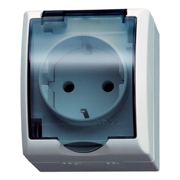 Priza aplicata, cu capac, Mentavill, Fala, IP44