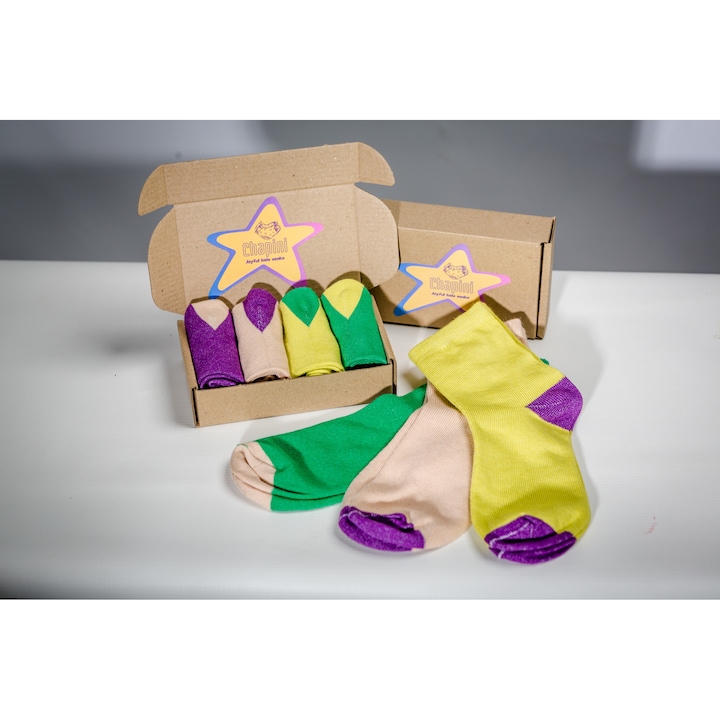 Комплект Детски чорапи Chapini, Многоцветен, Размер 27-30, 4 чифта